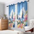 thumbnail image 2 of Yayeee Window Curtains Light Filtering 63"x42" Grommet Panel Pair Home Living Room Decor, Abstract Snow Mountain, 2 of 7