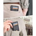 thumbnail image 6 of PUMIER Slim Minimalist Front Pocket RFID Blocking Leather Wallets for Men and Women - Cross Black, 6 of 7