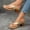 Rose Gold, variant on Women's Chunky Block Mid Heels Flip Flops Open Toe Block Dress Bridal Party Wedding Shoes Summer Casual Slip On Non Slip Breathable Comfortable Footwear Black 10.5(43)