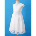 thumbnail image 5 of iiniim Girls Princess Dress Bridesmaid  Floral Lace Cap Sleeve Birthday Party Gown 6-16, 5 of 7