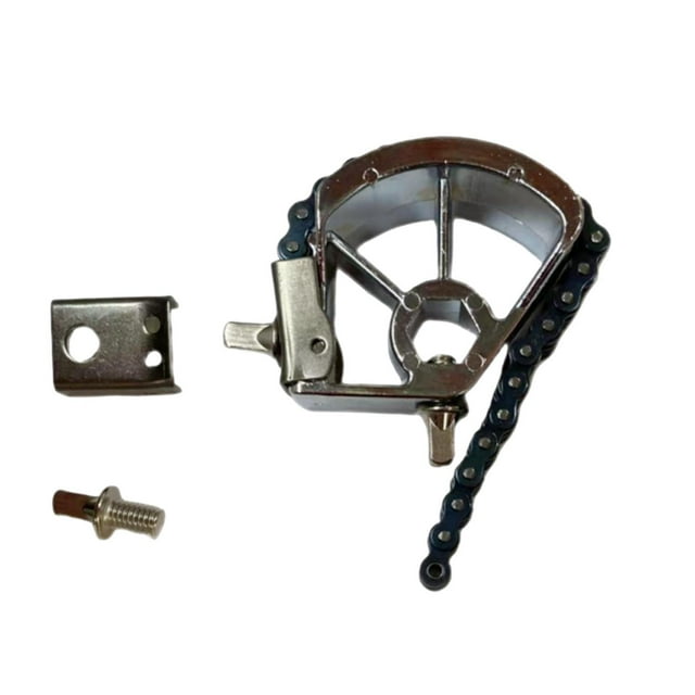 Guardoinrt Pédale Simple Double Chaîne Facile à Utiliser Commodité Installation Stable Tambour Kit Noir Argent 14CM
