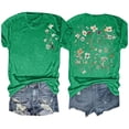 thumbnail image 2 of Tops de Manga Corta de las Mujeres, Cuello Redondo Impreso, Camiseta de Manga Corta para las Mujeres, 2 of 6