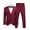 Wine Red, variant on COOFANDY 3 Piece Suit Men Wedding Prom Dance Jacket Vest Trousers Bow Tie