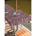 thumbnail image 2 of Outdoor Tablecloths with Umbrella Hole & Zipper, Pink Black 54x54 Inch Square Tablecloths, Elegant Modern Abstract Art Luxury Waterproof Table Cloth, Patio/Pool/Picnic Table Covers, 2 of 8