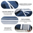 thumbnail image 5 of Bedduvit 100% Cotton King Size Duvet Cover Set, Navy Blue/White Striped King Comforter Cover with Zipper Closure & 8 Ties, Soft Classic Simple 400TC 3-Piece Pattern Duvet Cover for Fall/Winter-90x104, 5 of 9