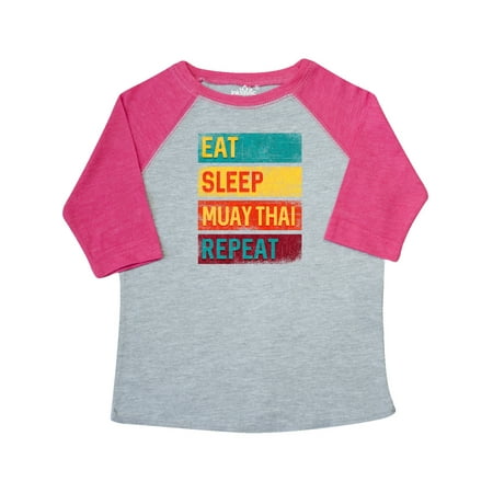 

Inktastic Eat Sleep Muay Thai Repeat Gift Toddler Boy or Toddler Girl T-Shirt