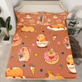 thumbnail image 2 of Homewish Brown Capybara 3pcs Twin Sheet Sets For Kids Boys Girls,Kawaii Animal Twin Fitted Sheet,Donuts Dessert Flowers Strawberry Breathable Flat Sheet,Lightweight Room Decor, 2 of 7