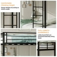 thumbnail image 5 of Miniyam Metal Full over Full Bunk Bed with Trundle, Space Saving Bunk Bed Frame with Ladder and Guardrails for Dorm, Apartment, Black, 5 of 7