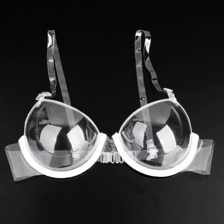 

Transparent Plastic 3/4 Cup Clear Strap Invisible Bra Women s Sexy Underwear