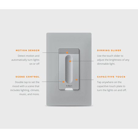 Brilliant - Smart Dimmer Switch - White