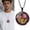 Red, variant on United States 250th Anniversary Pendant Necklace, 1776-2026, Patriotic Commemorative Jewelry, Round Medal with Chain