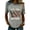 Gray, variant on Youpwaven Women's 250th Anniversary USA 1776-2026 T-Shirt, Patriotic Waving Flag Graphic Top, 250 Years Celebration Independence Day Crew Neck Tee