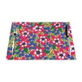 thumbnail image 1 of XMXY Woven Placemats Set of 6 PCS, Colourful Simple Flowers Table Mats Washable Heat Resistant Placemats, 1 of 6