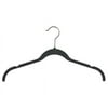 Econoco Shirt & Blouse Hanger with Notches Black - Flocked Velvet Pack of 50