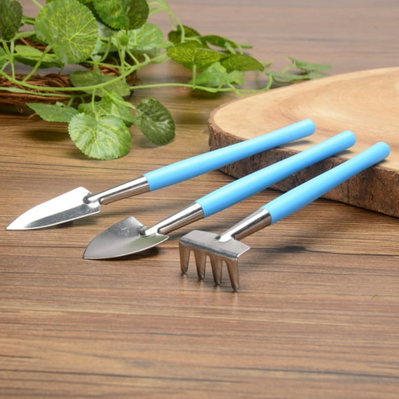3Pcs Gardening Set Sturdy Wide Usage Stainless Steel Mini Gardening Hand Tools for Children