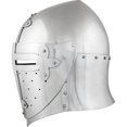 thumbnail image 3 of Medieval Knights Steel Helmet LARP Cosplay Armor, 3 of 3
