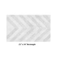 thumbnail image 4 of Better Trends 21" x 34" Bathroom Rugs 100% Cotton Soft Water Absorbent Non Slip Bath Mat Machine Washable Rug (White) Hugo Collection, 4 of 6