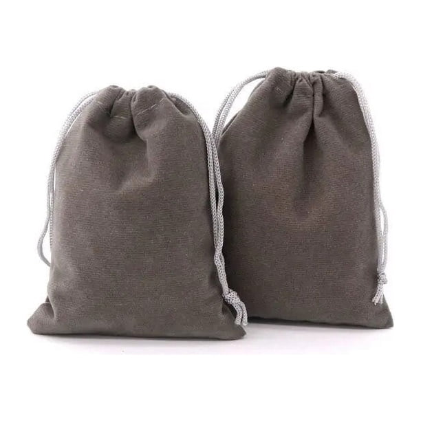 Bolsa de franela colorida con cordón, embalaje de exhibición de joyería, bolsita de franela, cuerda de tela, 10/50 piezas