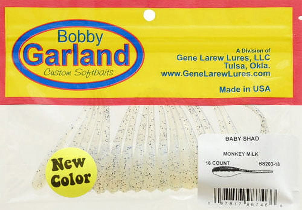Bobby Garland Baby Shad Crappie Bait 2 Monkey Milk 18 Count 