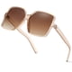 thumbnail image 1 of Gafas de sol aisswzber Chic Square Oversized 100% UV para mujer, 1 of 7