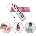thumbnail image 2 of Melodica 32 Teclas, Armónica de Teclado Estilo Piano con Funda de Transporte para Manguera de Boquilla para Principiantes, Regalo para Niños Rosado Sunnimix 32 teclas Melodica, 2 of 7