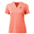thumbnail image 2 of Women's Cutter & Buck  Heather Orange Akron RubberDucks Forge DryTec Heathered Stretch Blade Top, 2 of 3