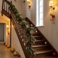 thumbnail image 4 of 2026 Christmas Indoor Home Decor 180cm Artificial Pines Garland With Red Berries Light Weight Christmas Greenerys Decor For Stair Railing Fireplace Mantel Holiday Ornament, 4 of 6