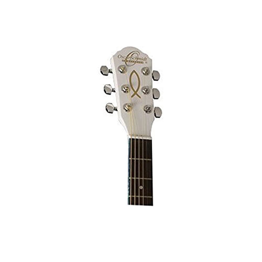 Oscar Schmidt OG2 Acoustic Dreadnought Size Guitar. White