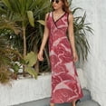 thumbnail image 6 of Meat Sleeveless Dress Dresses Women Summer Evening Dresses Ladies Bohemia Long Dresses, 6 of 9