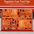 thumbnail image 2 of HAIDAIYA 45 Pack Drawer Organizer Trays Set, 3 Sizes Plastic Divider Storage Bins for Desk, Makeup, Tool Box, Jewelry (Orange), 2 of 7