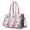 Pioneer Flower Floral-2, variant on Teacher Tote Bag,Pioneer Flower Floral Print Pattern Teacher Utility Tote Bag,Large Work Tote Bags for Women with Multiple Pockets,Top Zipper Closure,13.8x10.6x6.7 Inch