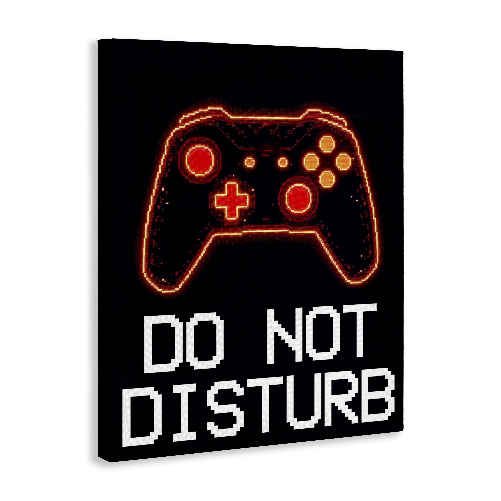 Do Not Disturb Neon Control Canvas Wall Art, design by Kim Allen