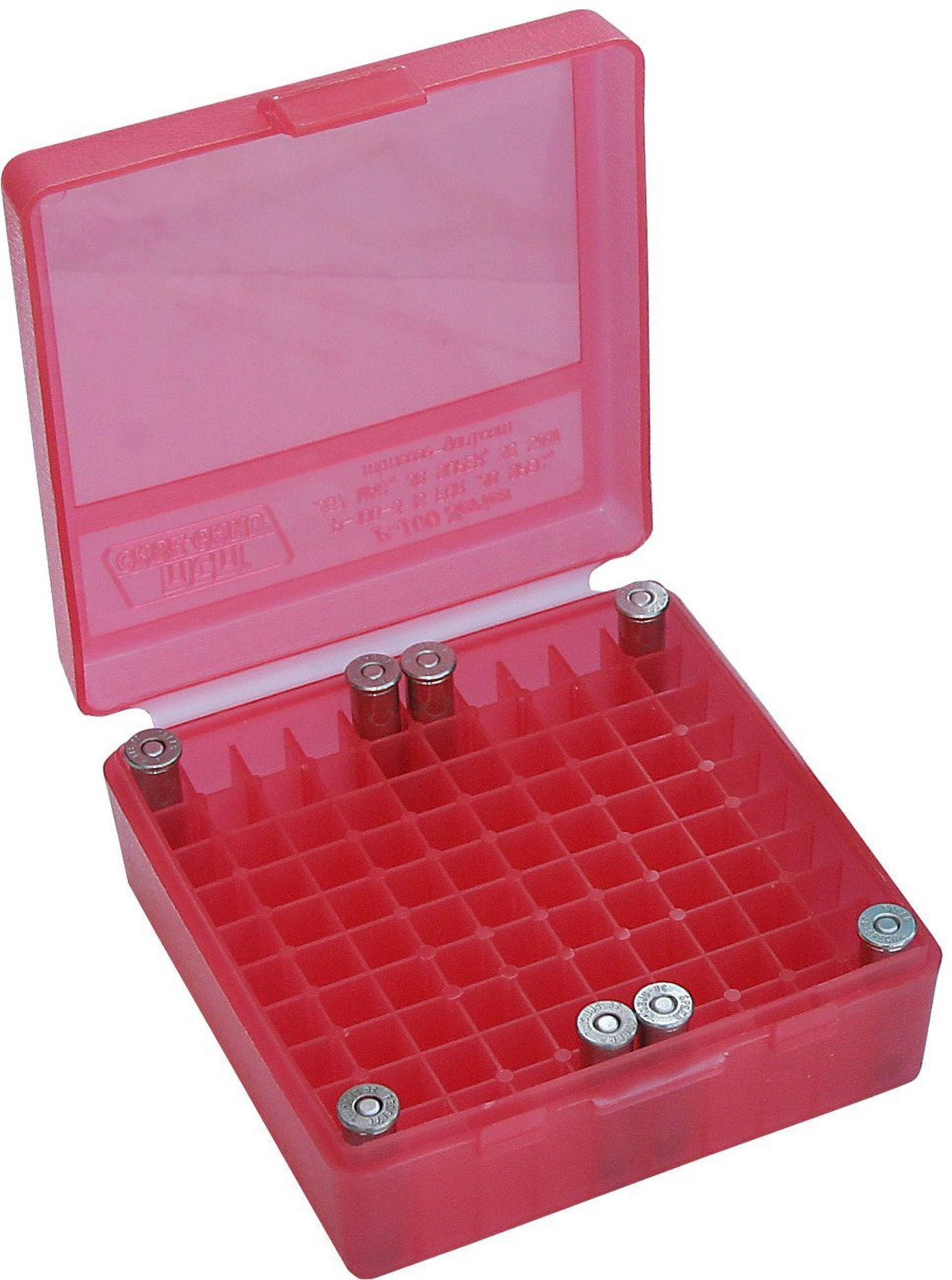 MTM P-100 FLIP-TOP PISTOL AMMO BOX 1.68" OAL RED POLY