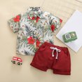 thumbnail image 4 of Vedolay Boys Short Set Boy's Short Sleeve T-Shirt and Short Outfit Set,Red 6-12 Months, 4 of 5