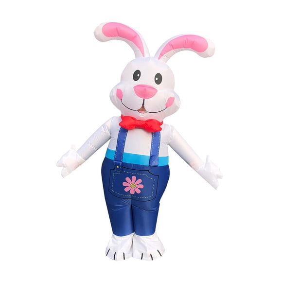 Cateissary Traje inflable de Pascua Ropa inflable de Pascua Traje de conejo Animal Cosplay Ropa inflable Kits de decoración para fiestas Cateissary HA014150-00