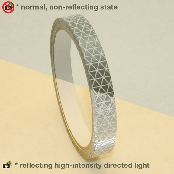 Oralite (Reflexite) V92-DB-COLORS Microprismatic Conspicuity Tape: 1/2 in x 15 ft. (Silver-White)