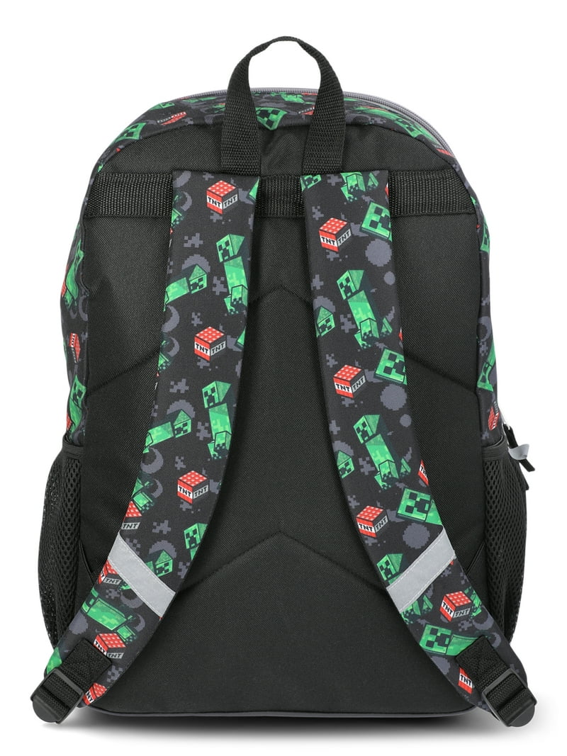 Minecraft Boys Light Up 17" 2-Piece Backpack & Lunch Set, Green