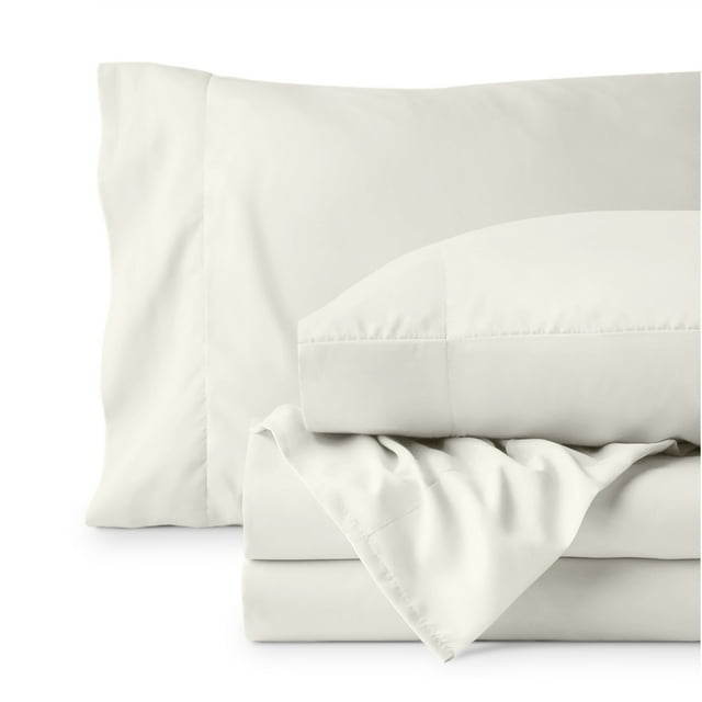 Ivy Union Microfiber Sheet Set - 4-Pieces - Breathable - Deep Pocket, King, Cream