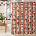 thumbnail image 6 of Shower Curtain 66"W x 72"L Christmas Poinsettia Winter Flower Stars Fabric Shower Curtains Set with Hooks Water Repellent Bathroom Curtains Machine Washable Bathroom Accessories, 6 of 9