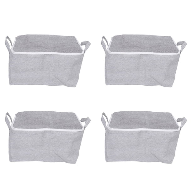 4X Caja de Almacenamiento Tridimensional Caja de Almacenamiento para el Hogar con Organizador de Ventana Tela Plegable Almacenamiento de Armario de Gran Capacidad 30L