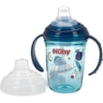 thumbnail image 5 of Nuby No Spill Tritan 2 Handle 360 Weighted Straw Glitter Print - Spout Cup, 8oz/ 240 Ml /4 Months +, Green Swan, 5 of 8