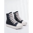 thumbnail image 2 of Black Womens High-Top Lace-Up Zip Boots - Durable & Stylish, Comfortable Party & Daily Wear Sneakers for Casual and Versatile Fashion - Classic American Style 2026, 2 of 10