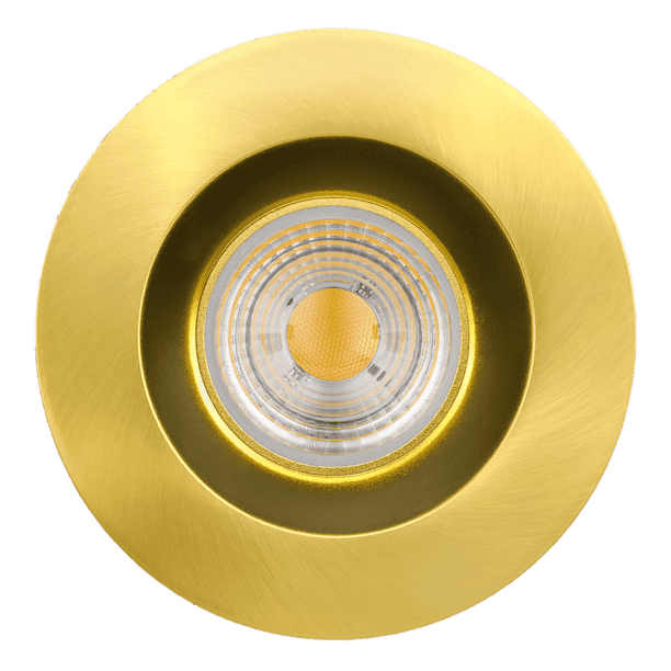 Perlglow 4 inch Round Brushed Brass Downlight Luminaire, High Output ...