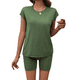 thumbnail image 2 of Conjunto de Pijama de Dos Piezas para Mujer, de Punto, con Mangas y Suéter Suave Verde M, 2 of 10