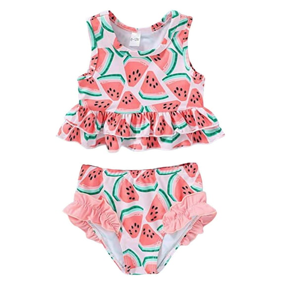 Gerichy Toddler Girl Swimsuit,Girls Bathing Suit Girls Bathing Suits Girl's 2 Piece Swimsuit Sport High Waist Teen Kids Bikini Set Bathing Suit Swimwear