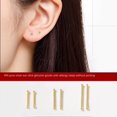 thumbnail image 3 of Pendientes de plata con cuentas redondas simples, mini pendientes de doble cabeza, pendientes invisibles, pendientes antibloqueo, pendientes para hombres y mujeres, 3 of 5