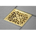thumbnail image 3 of Kingston Brass BSF9771PN 4 in. Watercourse Scroll Square Grid Shower Drain, Polished Nickel, 3 of 7