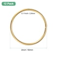 thumbnail image 3 of Uxcell Paquete de 12 Anillos Atrapa Sueños, Anillo Redondo de Metal Macramé de 2 Pulgadas para Corona de Boda DIY [Dorado], 3 of 6