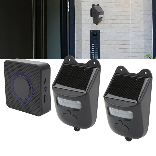 Timbre Con Sensor Infrarrojo, Timbre Inalámbrico Con Ajuste De Volumen De Cuatro Engranajes Con 2 Detectores Para El Hogar