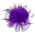 thumbnail image 4 of UJNDER Elegant Bridal Headband Featuring Organdy Plush Fascinator Hair Clip for Unforgettable Weddings Purple, 4 of 4